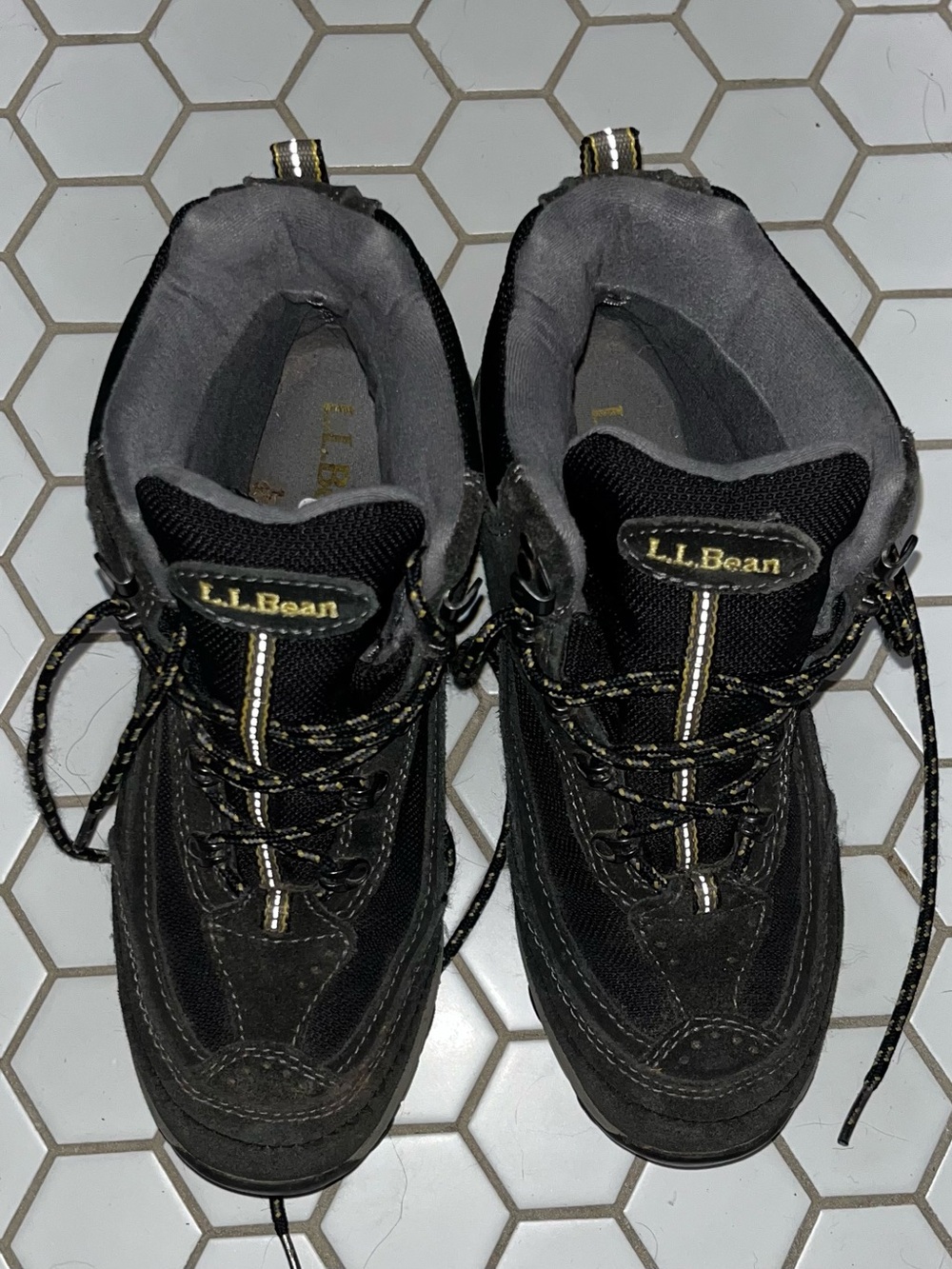 L.L. Bean women’s size 7.5 Black Boots with Gold Trim